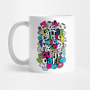 doodle popular coffee drinks Mug